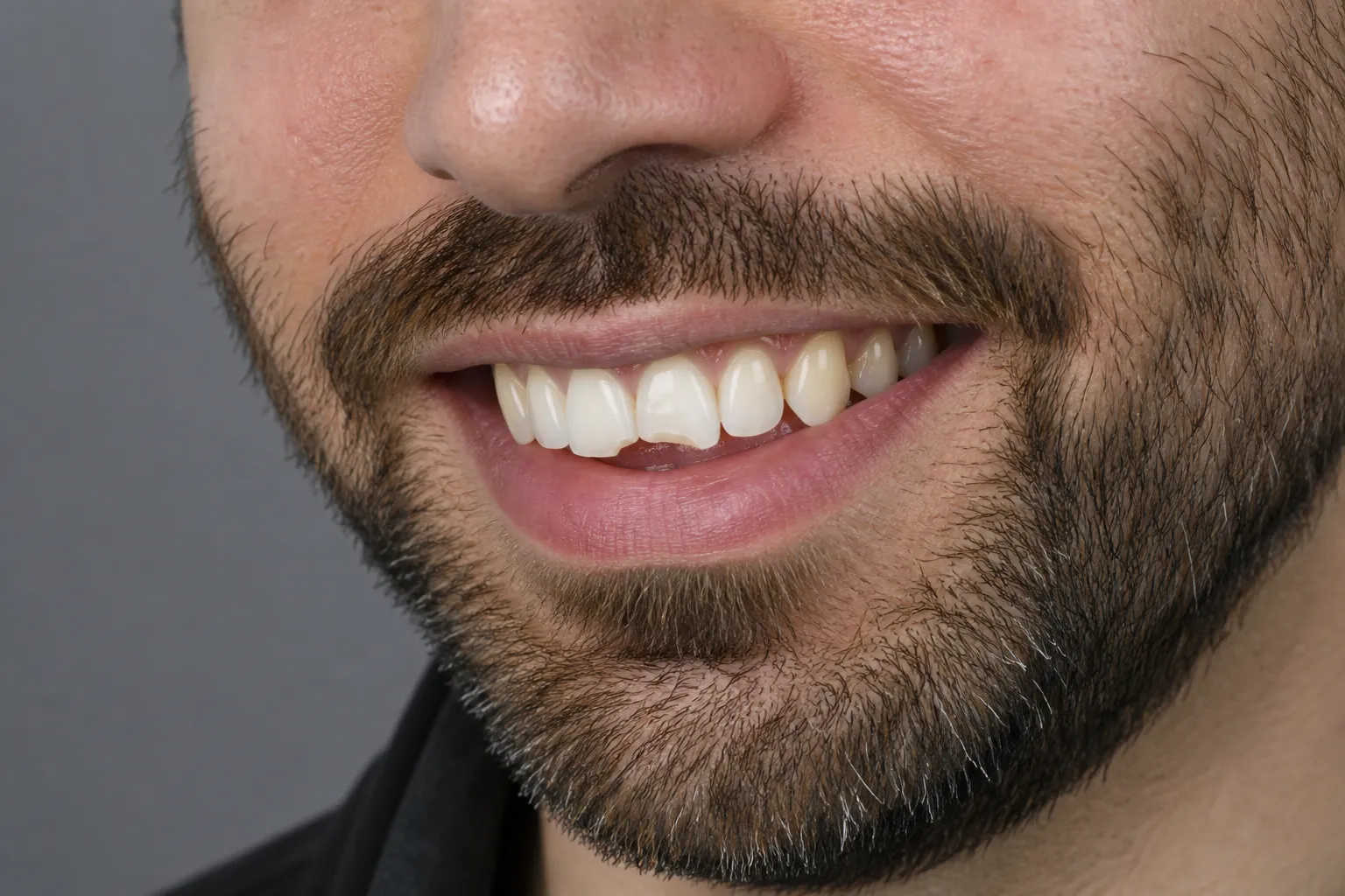 Chipped front tooth before bonding